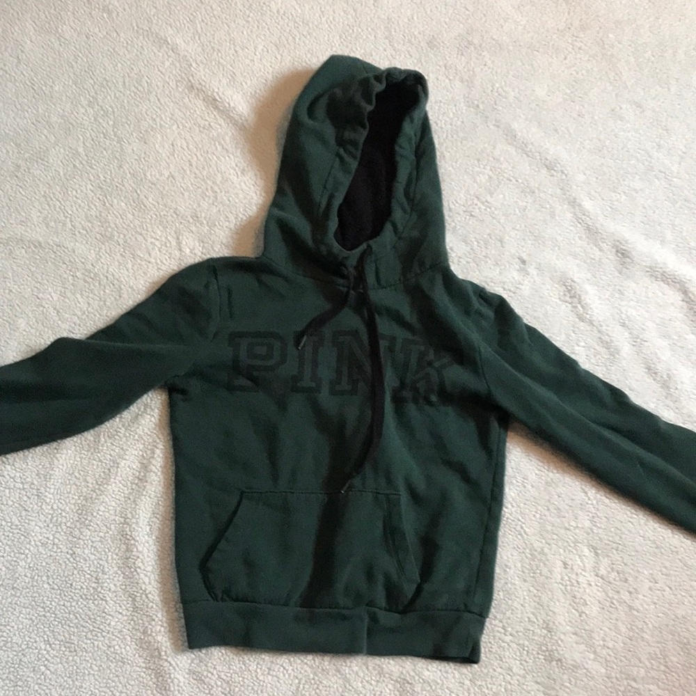 XS dark green PINK sweatshirt
